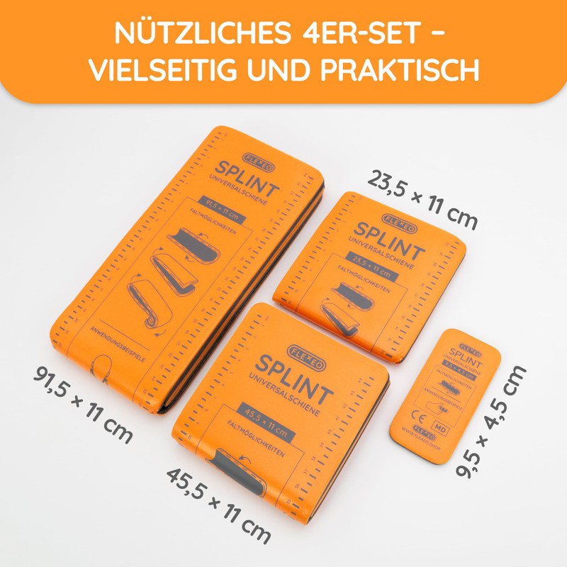 FLEXEO Splint Splints | 4-Piece Rail Set for Fixing and