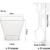 55 Tazas de Postre Cuadradas Con Cucharas Tazas Cuadradas de