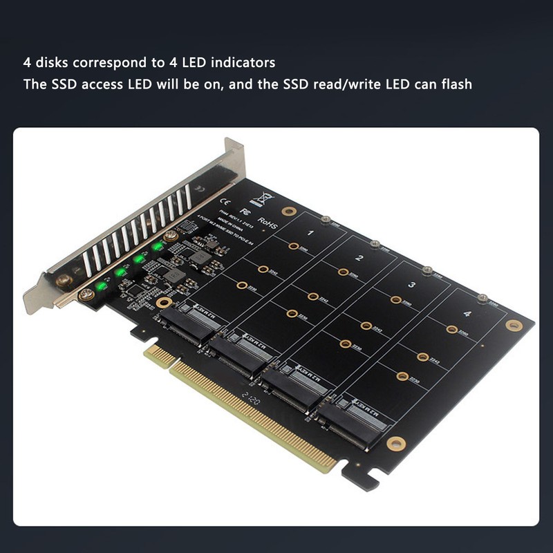 M.2 PCIE Adapter NVMe M.2 to PCIe 4.0 X16 Protocol