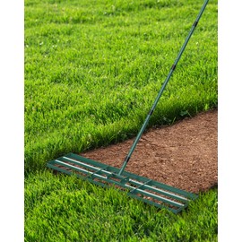 Lawn Leveling Rake, 45x10 Inch Yard Leveling Rake for Soil with 78'' Adjustable Steel Handle, Level Soil Sand Dirt Ground Surfaces Easily, Ideal for Backyard, Garden, Golf Course, Pasture, Farm