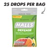 HALLS Defense Assorted Citrus Sugar Free Vitamin C Drops, Dietary