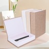 Kichvoe 3pcs Linen Faux Books Decorative Book Boxes for Room
