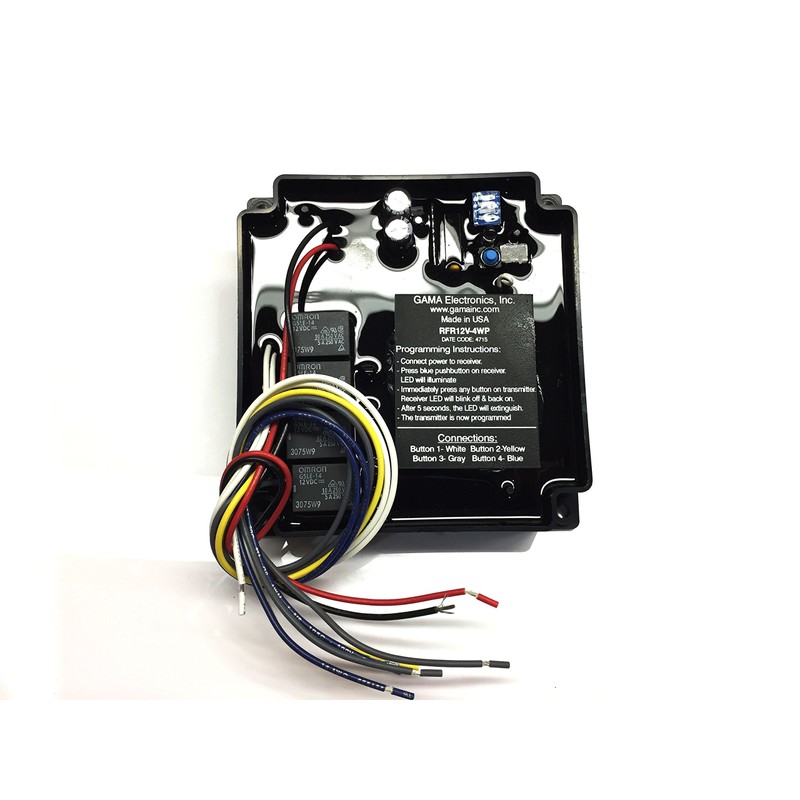 GAMA Electronics R.F. Remote Control Transmitter Receiver 4 Function Control