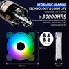 3 Pack RGB Case Fans,120mm Ultra-Quiet RGB Chassis Cooling Fans,Equiped