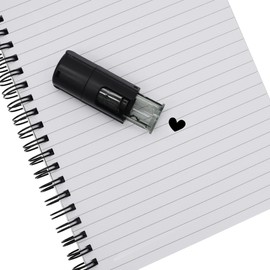 COMBICRAFT Self Inking Love Heart Stamp Black Ink 10mm Diameter Loyalty Stamp Arts Craft Stamp