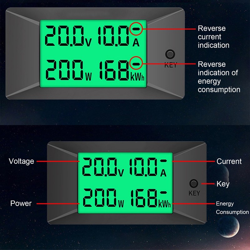 PZEM-025 DC5-12V Current Voltage Meter Digital Display Voltmeter Multifunctional Tester
