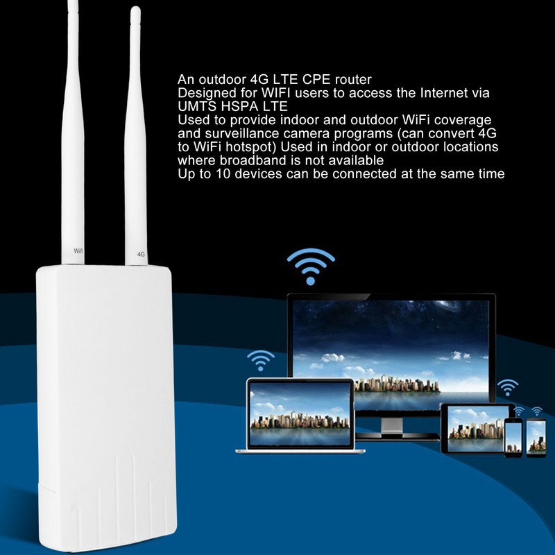 Outdoor 4G LTE CPE WiFi Router 150Mbps Waterproof Mobile WiFi