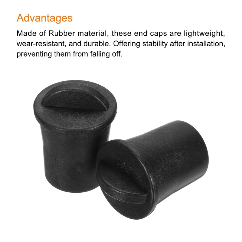 sourcing map Rubber Tube Covers Internal Plug Pipe Inner 32mm