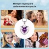 Collar Y Aretes Dije Corazón Cristal Mujer,regalo Para Mujer