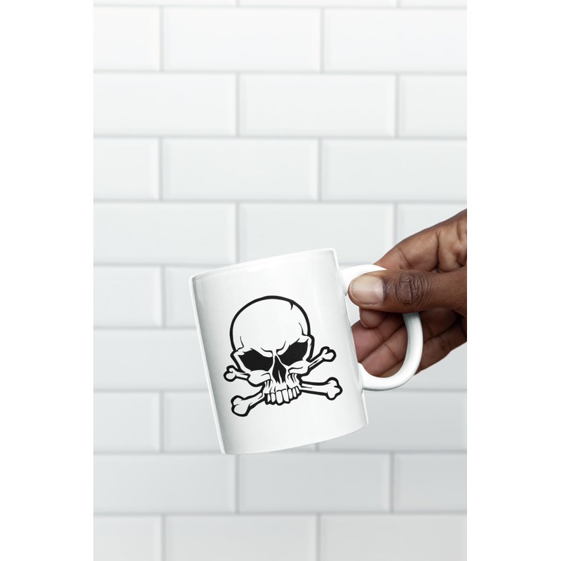Astute Grace Skeleton Head Crossbones Skull Head Vinyl Decal Die