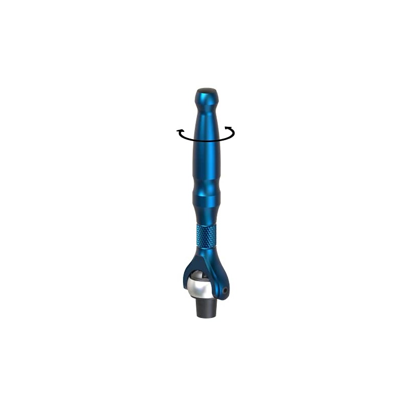 POPLOCK Rotary Head 90 Tooth Mini Hex Bit Ratchet 1/4"
