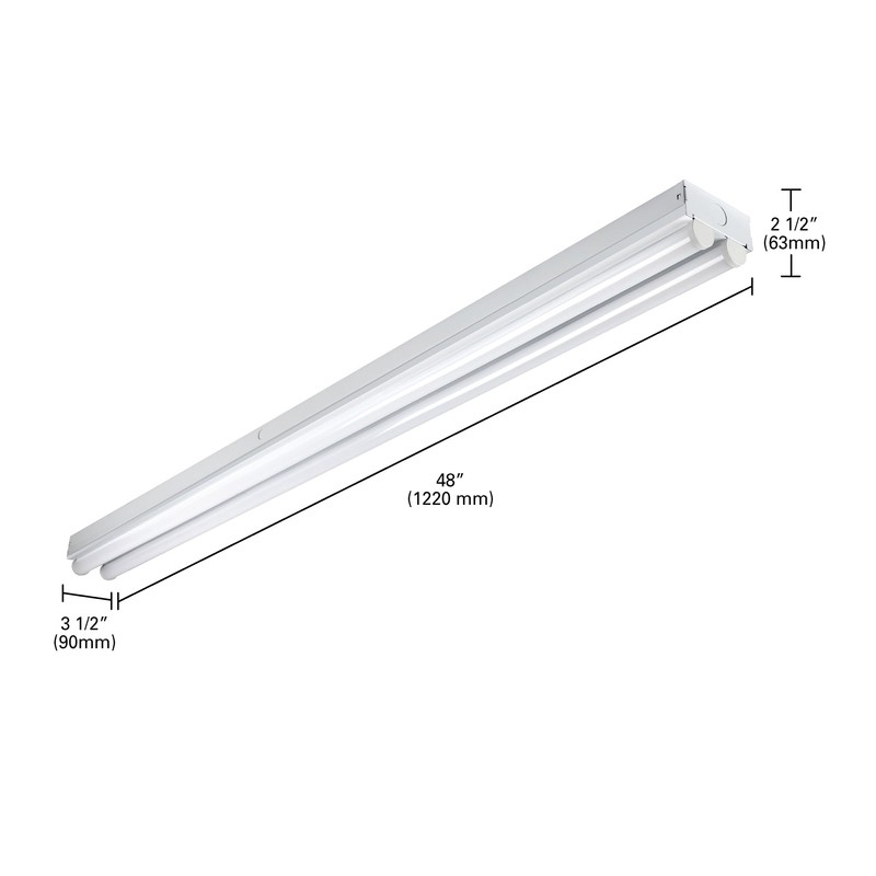 Metalux 4ST2L4040R 4' 2 Lamp strip light, 4 ft