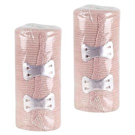 LALAFINA Elastic Absorbent Body Protector Wrap Sports Bandage Practical for Wrist Ankle Breathable Lightweight 10cm x 4.5m Set of 2