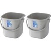 リス バケツ 角型 本体 ライトグレー 10L ベルク 10KB 2個セット