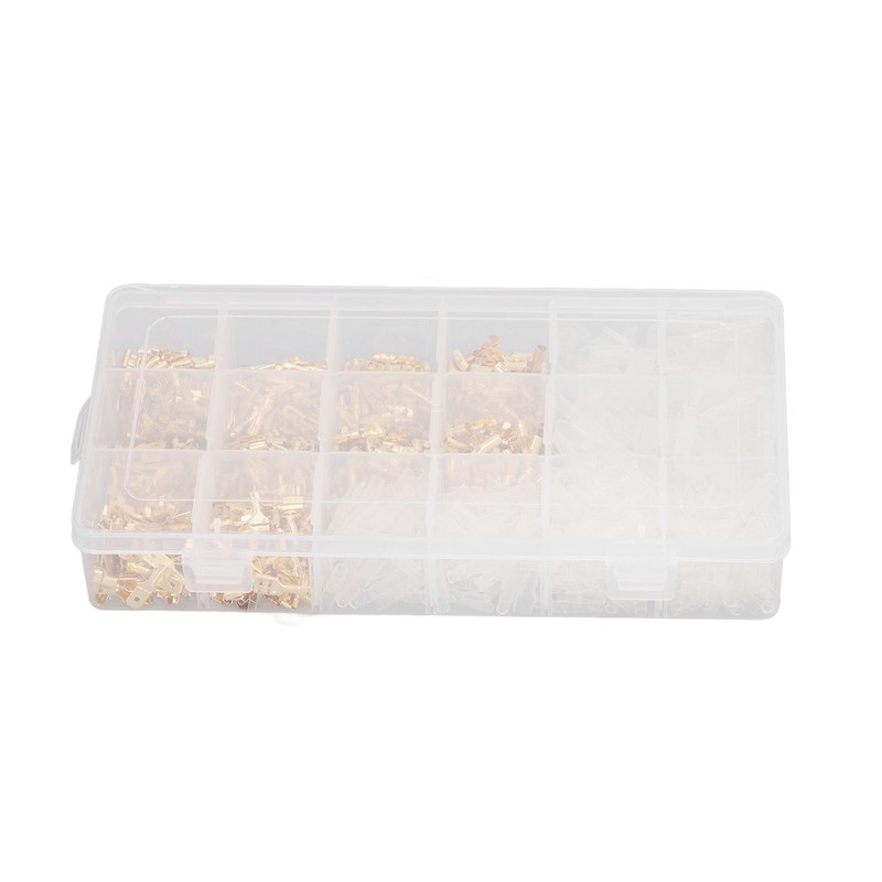 1000Pcs Male Female Blade Terminal Set Flame Retardant PVC Insulated