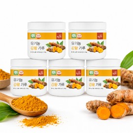 native village [Jindo Mountain] Organic Turmeric Powder 120g / [진도산]유기농 강황가루 120g X 5개 (3+2) 토종마을 HAC... 없음