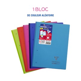 Clairefontaine 4851C Koverbook Micro-Perforated 4 Holes 22.3 x 29.7 cm 80 Sheets Squared Pack of 1 Assorted Colours