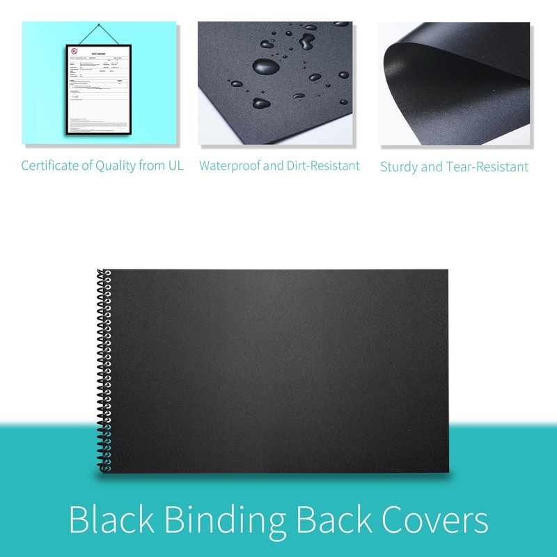 Binditek 100 Pack Binding Covers and Backs Set, 8.5 x
