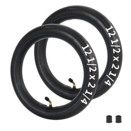 RUTU 12 1/2 x 2 1/4 Inner Tube for 12.5 X 1.75 12.5 X 1.95 12.5 X 2.125 12.5 x 2.25 Pocket Bike, Electric Scooters, Baby Stroller, Heavy Duty 12" Bike Tubes Angled Valve Stem Pack of 2