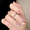 SEMTIM Nail Tips, 24 Pieces, Medium, Short, Round, False Nails,