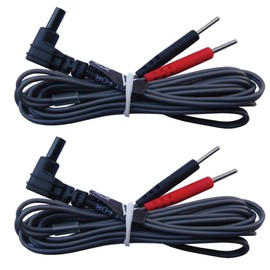 Med-Fit TENS Leads Pack of 2 high Quality Flexible TENS Cables with 2mm pin connectors