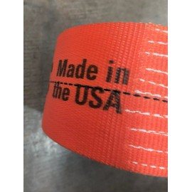 SpanSet WearGard™ Premium Cargo Winch Strap 4" X 30' Orange WLL 5,400 Lbs Delta Ring