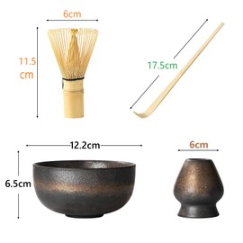 Dotomae Set, Tea Ceremony, Matcha Ceremony, Chasen Stand, Chasen (100 Pieces), Chasaku, Bowl-Shaped Rice Bowl Set