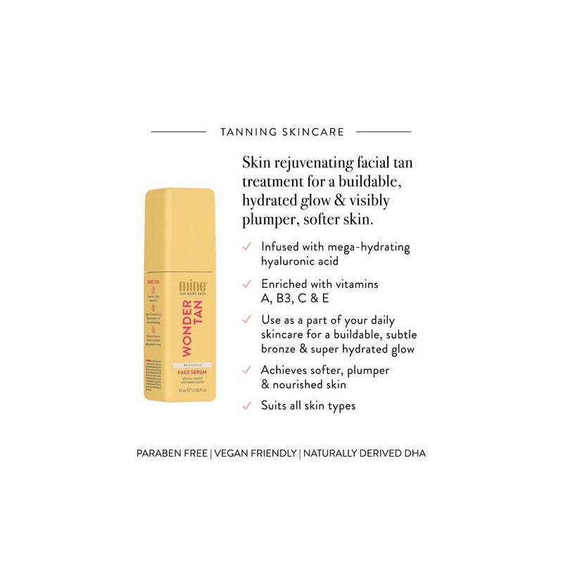 Minetan Wonder Tan Bronzing Face Serum 70ml