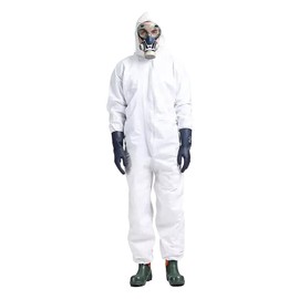 gardeNext ProTec MK 3 Protective Overall, Disposable Protective Suit with Hood, Waterproof Work Overall, Painter's Suit for Renovation, Protective Clothing for Men and Women, White, White