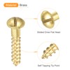 sourcing map Wood Screws M3.5 x 20mm Slotted Round Head