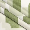 PEDBANRO Sage Green Shower Curtain Retro Geometric,Mid Century