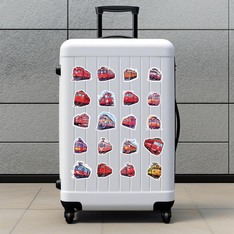Locomotive Sticker Pack of 50 Locomotive Sticker Set Waterproof Vinyl