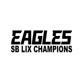 EAGLES SB LIX CHAMPS 2025 3.25" X 9" VINYL WINDOW DECAL PHILADELPHIA PHILLY