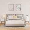 AEPOALUA Nightstand,Small Bedside Table with Gold Frame,Morden Night Stand with