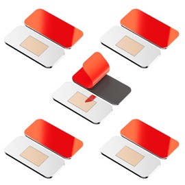 5 Pack Magnetic Cabinet Door Catch, Ultra Thin Cabinet Door Magnets, Adhesive Drawer Magnets to Stay Closed, Stainless Steel Cabinet Latch Easy to Install with Double Sided Tape