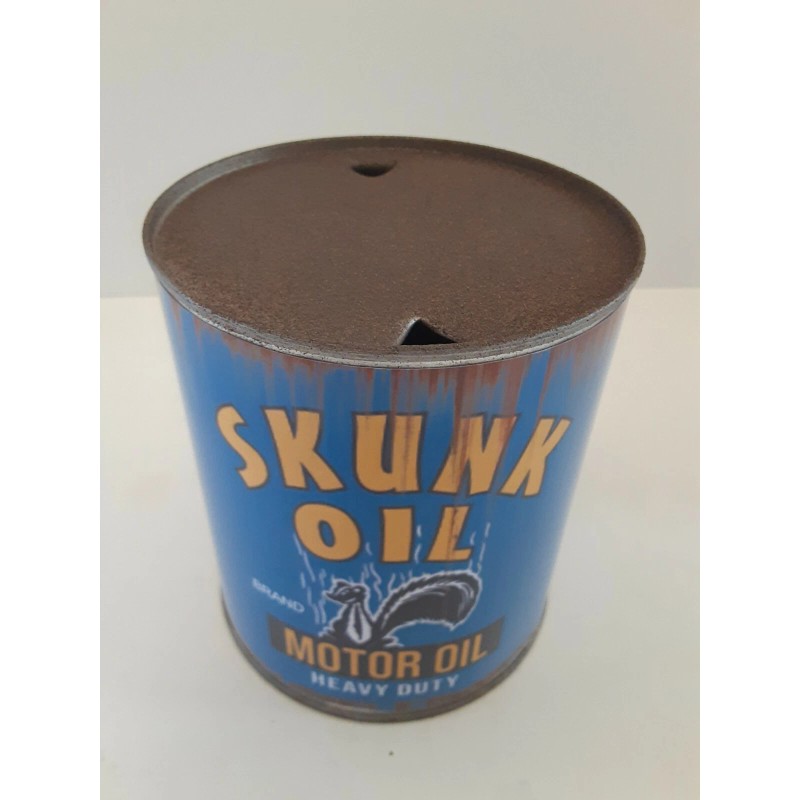 Skunk Oil Vintage Skunk Oil Rusty Motor Oil Can 1