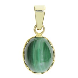Pendant – Käthe – Gold 333/000 – Malachite, Stone, Malachite