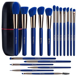 Unbranded 18 Pcs Brush Set Makeup Brushes Premium Synthetic Foundation Powder Concealers
