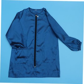 minkissy 1pc Gown for Women Hair Color Shampoo for Men Mens Vests Blue Jacket Shampoo for Women Hair Stylist Apron Haircut Cloth Blue Robe for Men Womens Man Front Zipper Cut Post