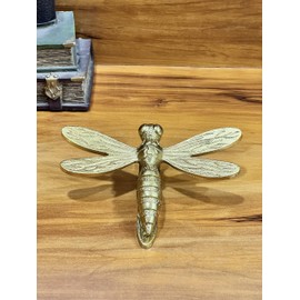 Vintage Door Knocker with Mounting Hardware Unique Golden Dragonfly Door Knocker Home Metal Door Knocker Front Door Entry Knocker