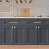 BUKOBYHE 10 Pack 5Inch Kitchen Cabinet Handles Brushed Brass Knurled