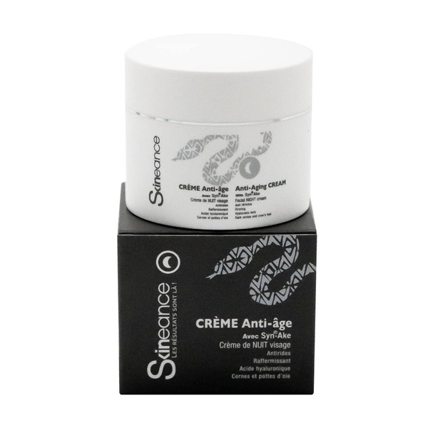 SKINEANCE - Snake Venom Night Cream - Anti-Ageing Ingredients - Reduces Fine Lines, Puffiness and Dark Circles Under the Eyes - 50 ml