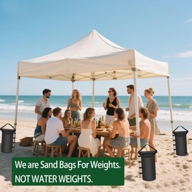 150 LBS Canopy Tent Weights Set of 4 Empty Sand Bags for Canopy Tent Legs, Heavy Duty 1680D Pop Up Canopy Sandbags for Outdoor Gazebos, Umbrellas, Pergolas, Sunshades & Patio Furniture