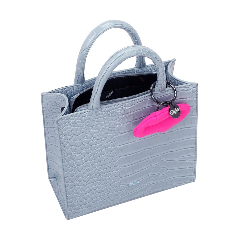 Buffalo Women's Big Boxy Collection Croco Dreamy Blue Shopper, dreamy