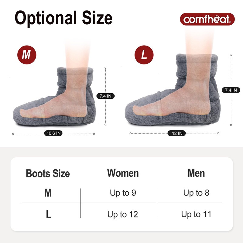 comfheat Microwavable Booties and Feet Warmers for Women & Men