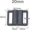 Bluemoona 20 piezas – Clip de plástico de 20 mm