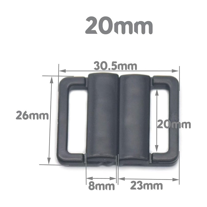 Bluemoona 20 piezas – Clip de plástico de 20 mm