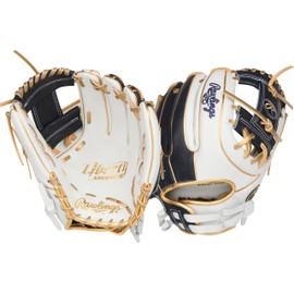 Rawlings | Liberty Advanced ColorSync Fastpitch Softball Glove | Right Hand Throw | 11.75" | Infield | Pro I Web | White/Navy/Gold