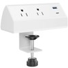 CCCEI Desk Clamp Power Strip with Outlets and USB Ports,