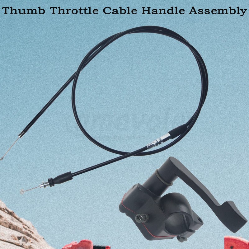 amavoler 7/8''/ 22mm Thumb Throttle Cable Accelerator Handle Assembly Fit